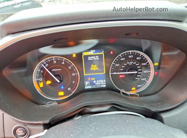JF2GTAMC6K8312944 2019 SUBARU CROSSTREK Синий Вид щитка приборов
