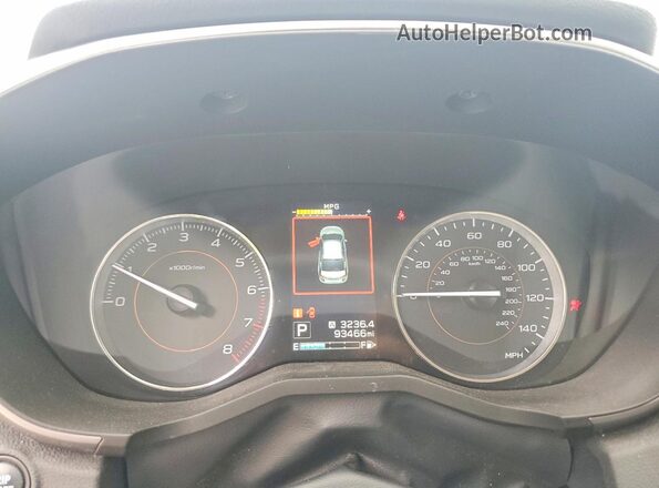 JF2GTAMC9JH282255 2018 SUBARU CROSSTREK Silver Instrument cluster view