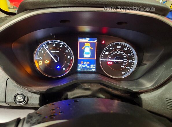 JF2GTANC0LH201161 2020 SUBARU CROSSTREK Красный Вид щитка приборов
