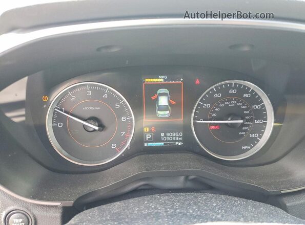 JF2GTANC5K8301125 2019 SUBARU CROSSTREK White Вид щитка приладів