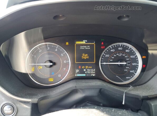 JF2GTANC5KH317728 2019 SUBARU CROSSTREK Темно-бордовый Вид щитка приборов