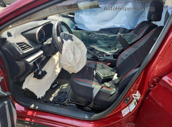 JF2GTANC6K8300405 2019 SUBARU CROSSTREK Burgundy წინა სალონის ხედი
