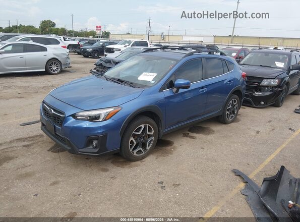 JF2GTANC8K8332644 2019 SUBARU CROSSTREK Blue წინა მარცხენა ხედი სამი მეოთხედიდან