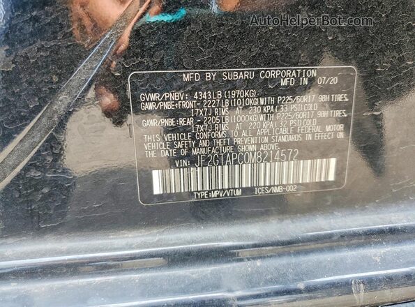 JF2GTAPC0M8214572 2021 SUBARU CROSSTREK Black Շարժիչի բաժամունքի տեսք