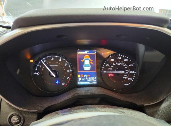 JF2GTAPC1M8328614 2021 SUBARU CROSSTREK Silver ხელსაწყოთა პანელის ხედი