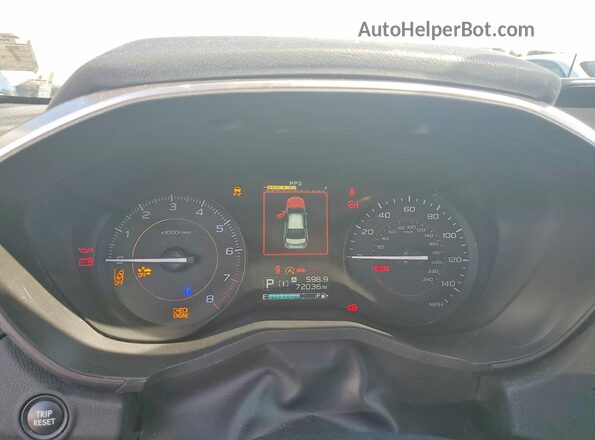 JF2GTAPC2L8259317 2020 SUBARU CROSSTREK White Instrument cluster view