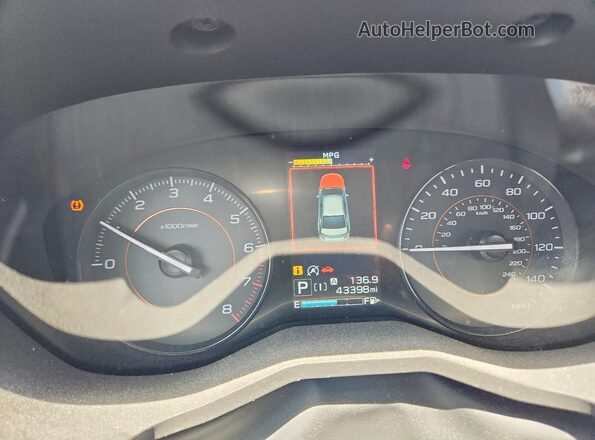 JF2GTAPC3M8227266 2021 SUBARU CROSSTREK Gray Vista del cuadro de instrumentos