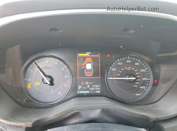 JF2GTAPC4L8238212 2020 SUBARU CROSSTREK Blue Вид щитка приладів