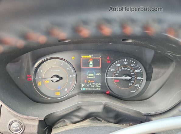 JF2GTAPC9L8266510 2020 SUBARU CROSSTREK Blue Սարքավորումների վահանակի տեսք