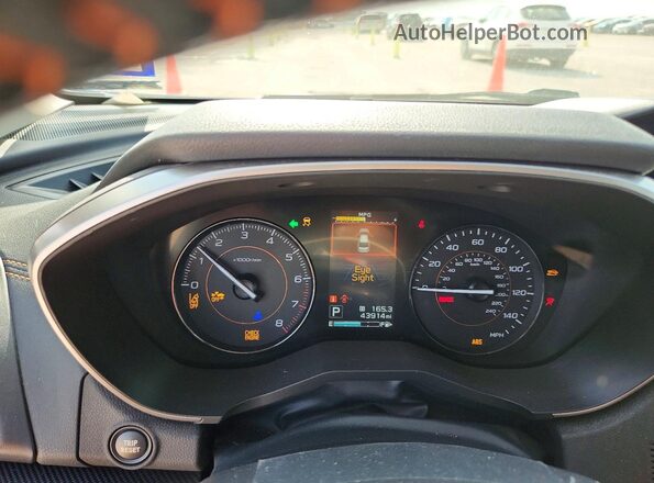 JF2GTAPCXNH242137 2022 SUBARU CROSSTREK Blue Вид щитка приладів