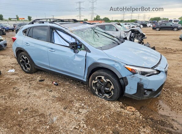 JF2GTHMC0N8211749 2022 SUBARU CROSSTREK Blue Delantero derecho