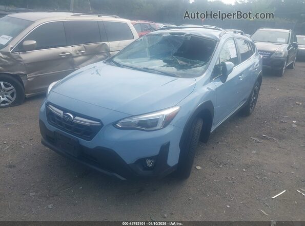 JF2GTHMC2P8242648 2023 SUBARU CROSSTREK Blue წინა მარცხენა ხედი სამი მეოთხედიდან