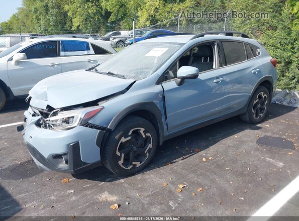 JF2GTHMC8M8315016 2021 SUBARU CROSSTREK Light Blue Front left