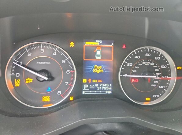 JF2GTHMC9M8308690 2021 SUBARU CROSSTREK Blue Вид щитка приладів