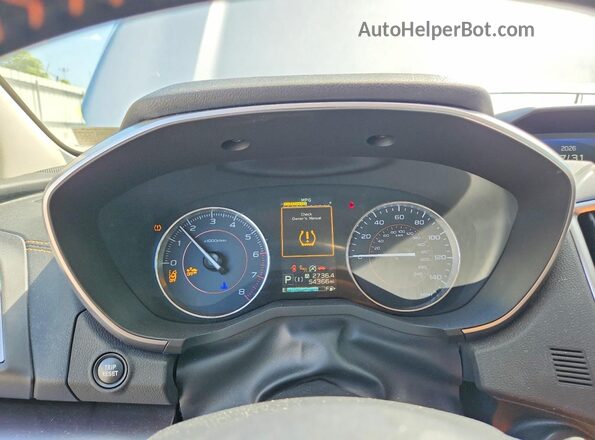 JF2GTHNC0M8684015 2021 SUBARU CROSSTREK Серебряный Вид щитка приборов