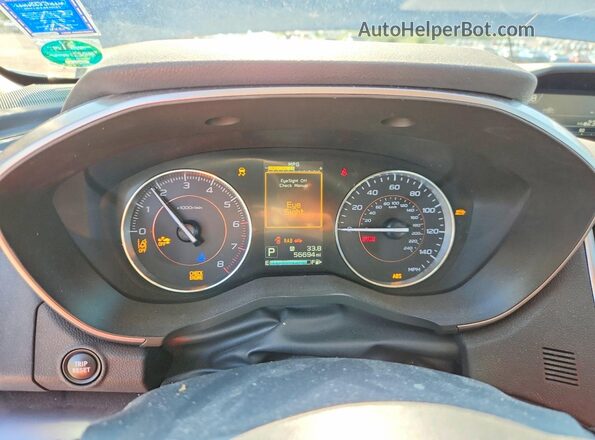 JF2GTHNC2NH235954 2022 SUBARU CROSSTREK Blue Instrument cluster view