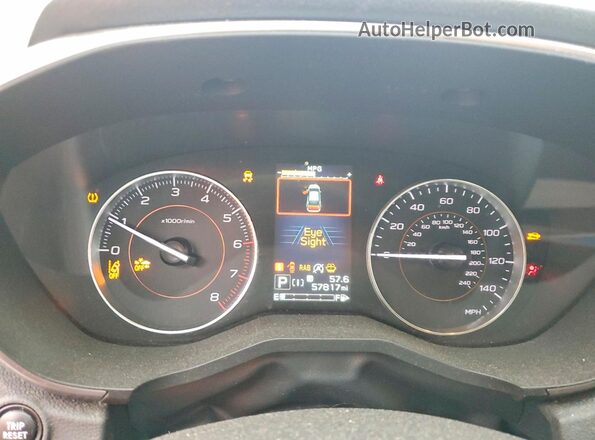 JF2GTHNC5M8318986 2021 SUBARU CROSSTREK Gray Սարքավորումների վահանակի տեսք