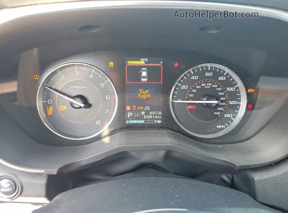 JF2GTHNC7M8202575 2021 SUBARU CROSSTREK Silver Instrument cluster view