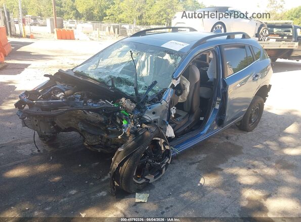 JF2GTHNC8MH361086 2021 SUBARU CROSSTREK Blue Առջևի ձախ երեք քառորդ տեսարան