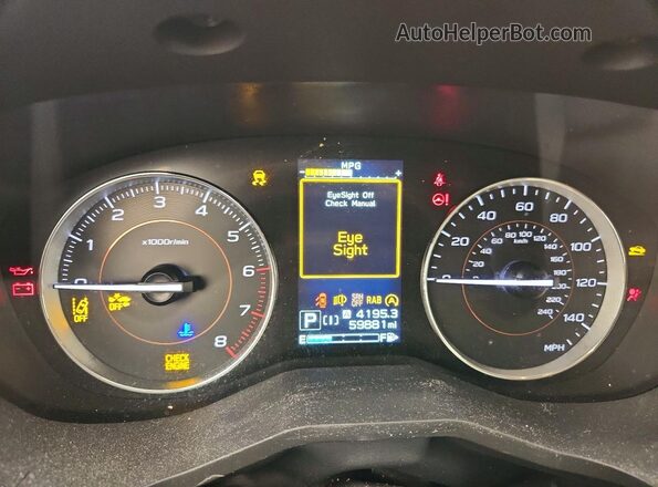 JF2GTHNCXPH253444 2023 SUBARU CROSSTREK White Вид щитка приладів
