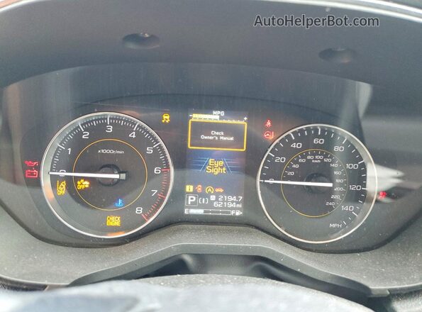 JF2GTHRC5MH244866 2021 SUBARU CROSSTREK Charcoal Սարքավորումների վահանակի տեսք