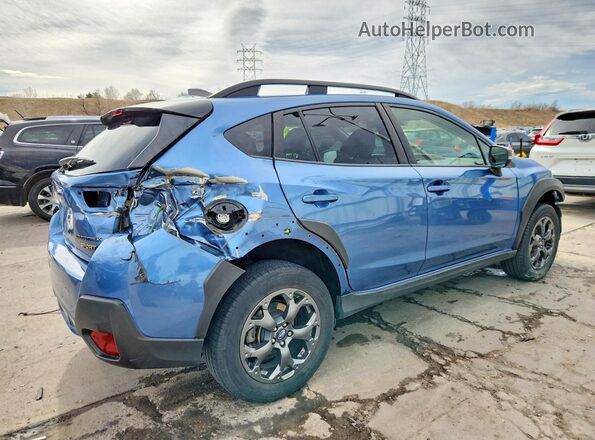 JF2GTHRC7NH257393 2022 SUBARU CROSSTREK Blue Հետևի աջ