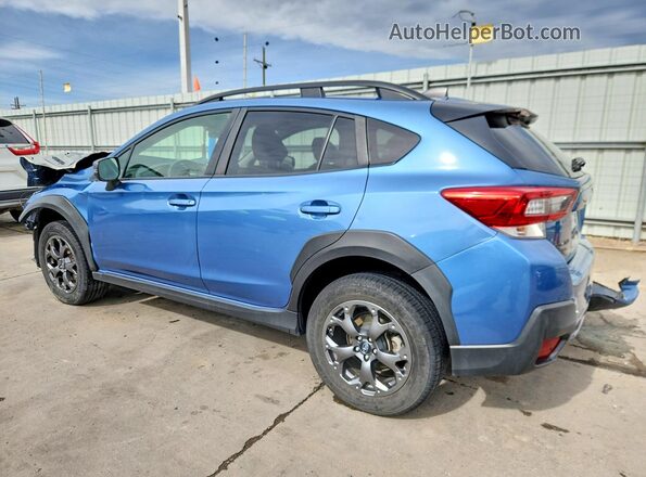 JF2GTHRC7NH257393 2022 SUBARU CROSSTREK Blue Հետևի ձախ