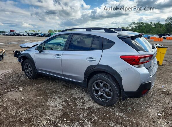JF2GTHRC9NH280934 2022 SUBARU CROSSTREK Silver Trasero izquierdo
