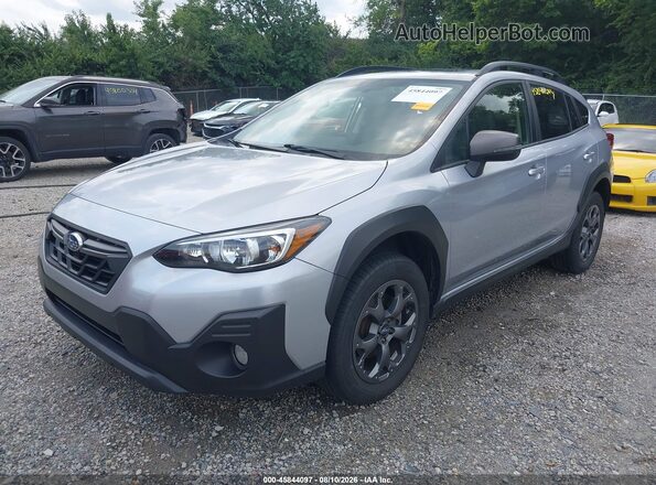 JF2GTHSC2MH303446 2021 SUBARU CROSSTREK Серебряный Передняя левая четверть