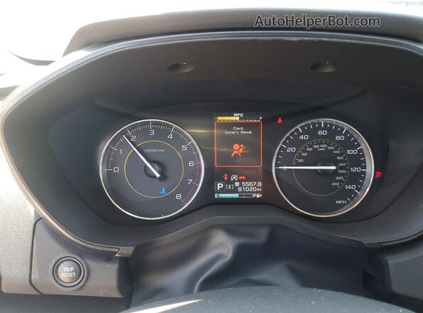 JF2GTHSC9MH354748 2021 SUBARU CROSSTREK Black ხელსაწყოთა პანელის ხედი