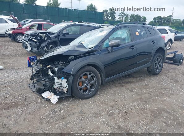JF2GTHSCXNH209980 2022 SUBARU CROSSTREK Черный Передняя левая четверть