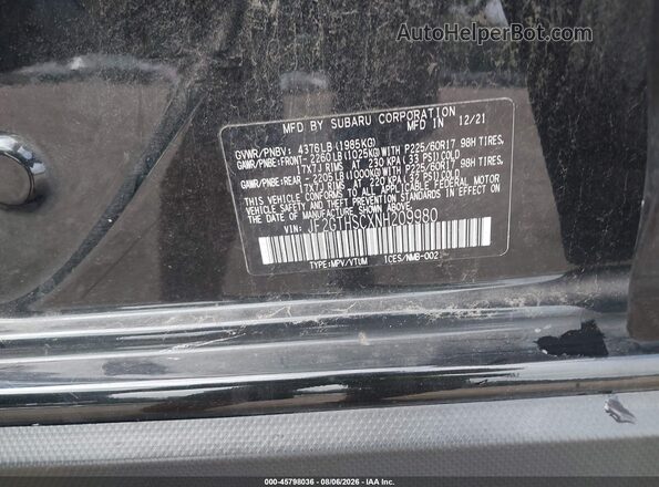 JF2GTHSCXNH209980 2022 SUBARU CROSSTREK Черный Вид подкапотного пространства