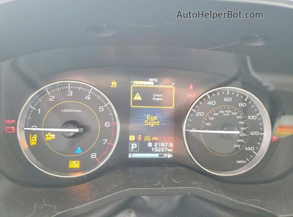 JF2GTHSCXNH230490 2022 SUBARU CROSSTREK Черный Вид щитка приборов