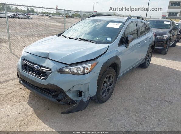 JF2GTHSCXPH287033 2023 SUBARU CROSSTREK Blue Առջևի ձախ երեք քառորդ տեսարան