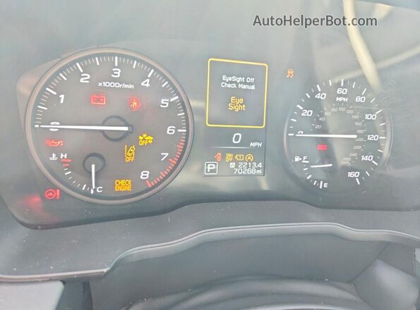 JF2GUABC9R8260123 2024 SUBARU CROSSTREK Белый Вид щитка приборов