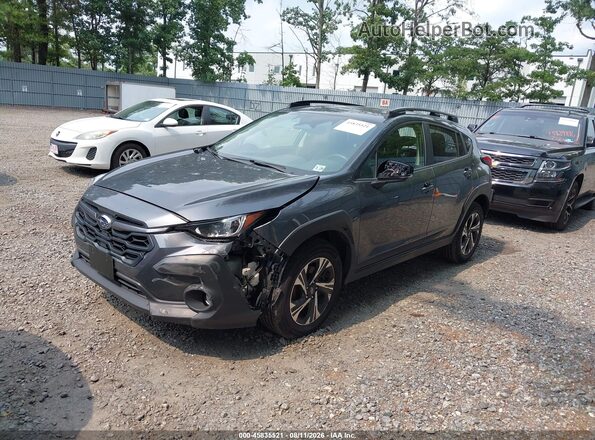 JF2GUADC0R8340942 2024 SUBARU CROSSTREK Gray წინა მარცხენა ხედი სამი მეოთხედიდან