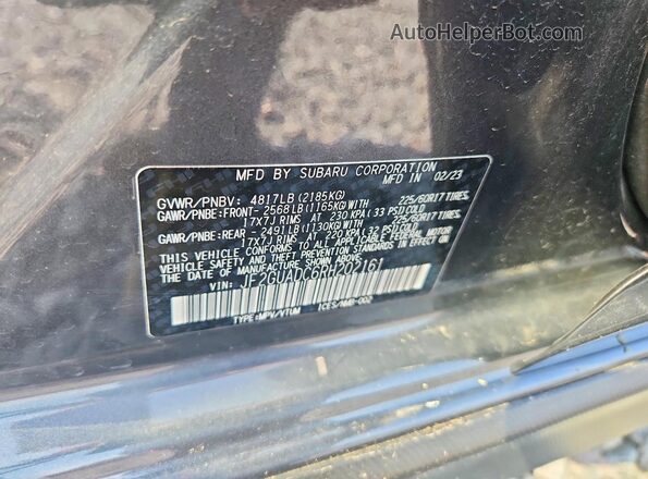 JF2GUADC6RH202161 2024 SUBARU CROSSTREK Gray Vista del compartimento del motor