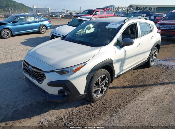JF2GUADC7R8235007 2024 SUBARU CROSSTREK White წინა მარცხენა ხედი სამი მეოთხედიდან