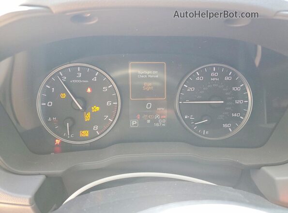 JF2GUHDC2SH304393 2025 SUBARU CROSSTREK Синий Вид щитка приборов