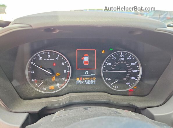JF2GUHDC3S8239375 2025 SUBARU CROSSTREK White Widok zestawu wskaźników