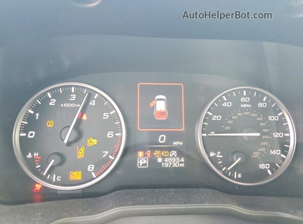 JF2GUHDC7S8245048 2025 SUBARU CROSSTREK Gray Vista del cuadro de instrumentos