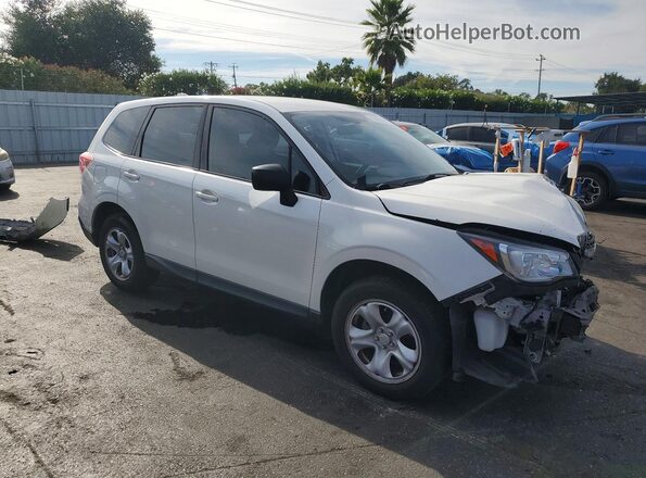 JF2SJAAC2JH593272 2018 SUBARU FORESTER White წინა მარჯვენა