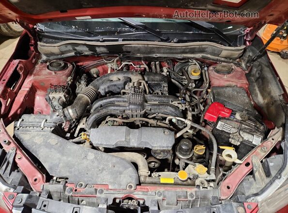 JF2SJAAC9GG412702 2016 SUBARU FORESTER Red ძრავის განყოფილების ხედი