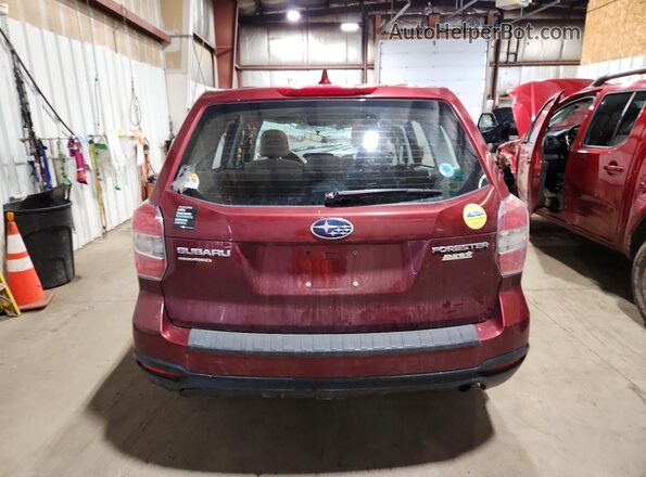 JF2SJAAC9GG412702 2016 SUBARU FORESTER Red უკანა ხედი