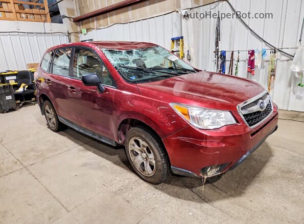 JF2SJAAC9GG412702 2016 SUBARU FORESTER Red წინა მარჯვენა