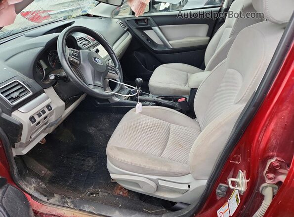 JF2SJAAC9GG412702 2016 SUBARU FORESTER Red წინა სალონის ხედი