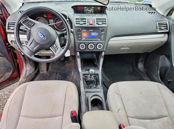 JF2SJAAC9GG412702 2016 SUBARU FORESTER Red წინა პანელის ხედი