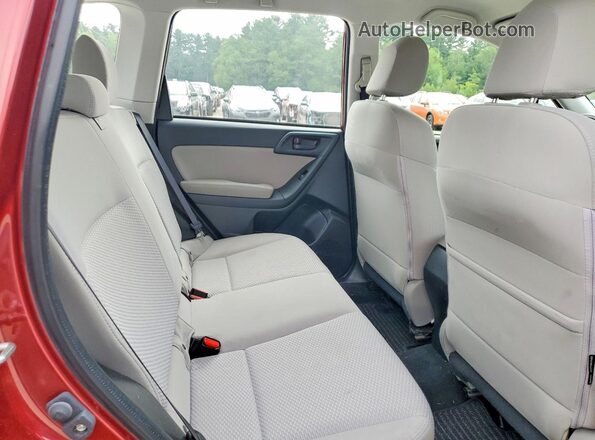 JF2SJABC1GH557855 2016 SUBARU FORESTER Red Vista interior trasera