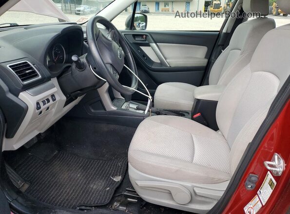 JF2SJABC1GH557855 2016 SUBARU FORESTER Red Vista interior delantera