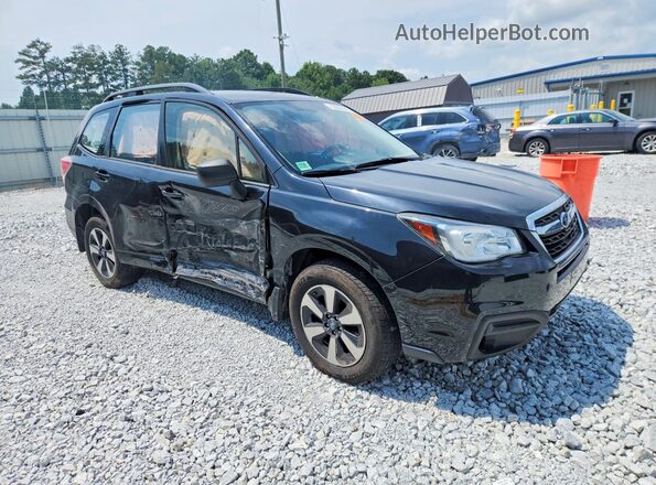 JF2SJABC1JH403850 2018 SUBARU FORESTER Black Przód prawy
